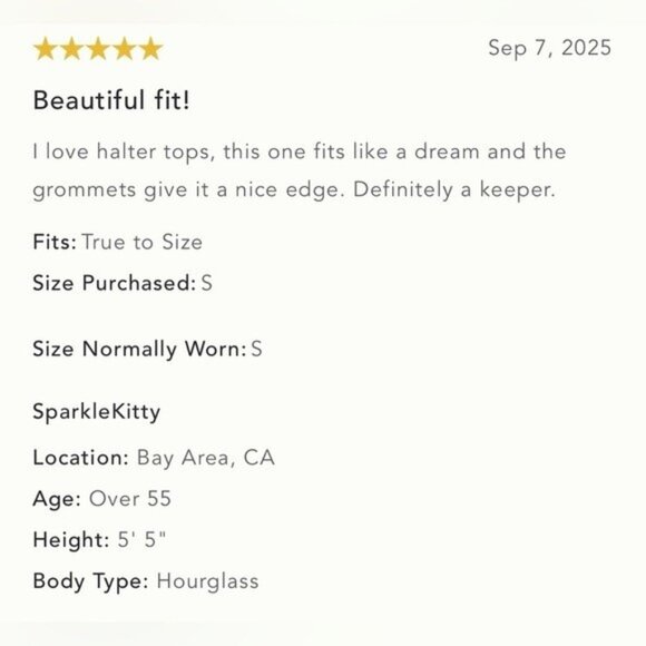 NWT Size S - Pilcro Scoop-Neck Grommet Halter Top (NWT US$ 58) - Picture 6 of 16